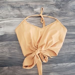 Kortni Jeane Toasted Brown Tied Up Top